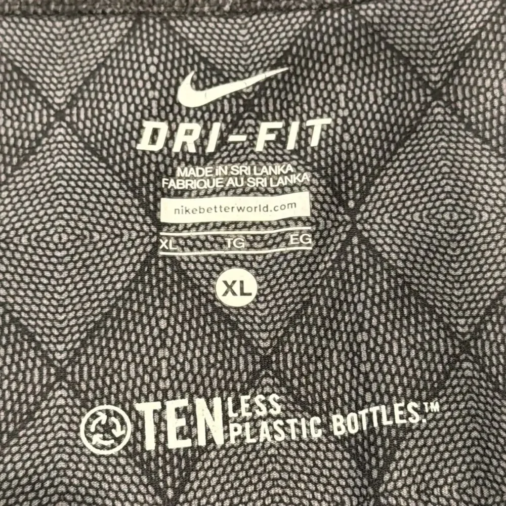 Nike Women's Dri-FIT Poly Print Capri Tights Gray Size XL